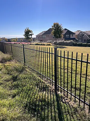 Picket fence around community green space, HOA community