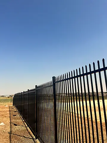 Security picket perimeter, Industrial equipment yard