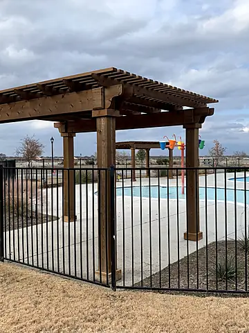 Pool and amenity barrier, Amenity center